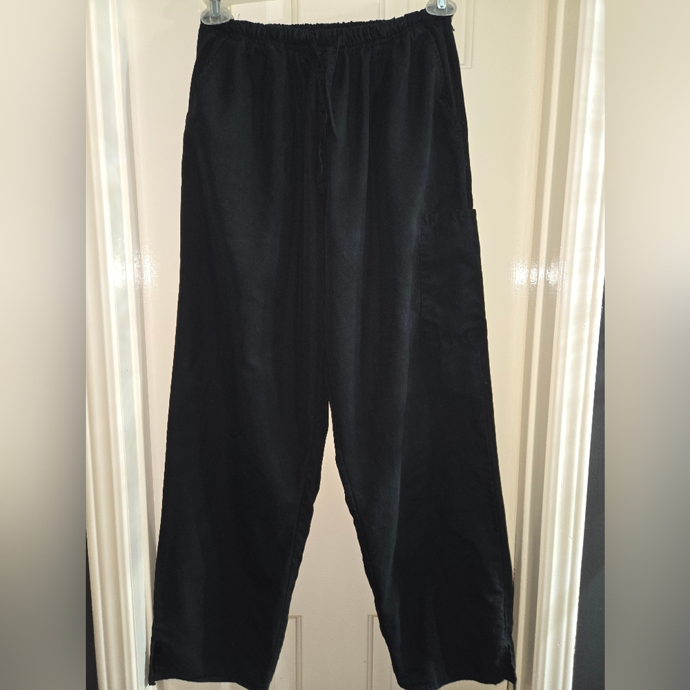 Black Straight Leg Women's Scrub Pants